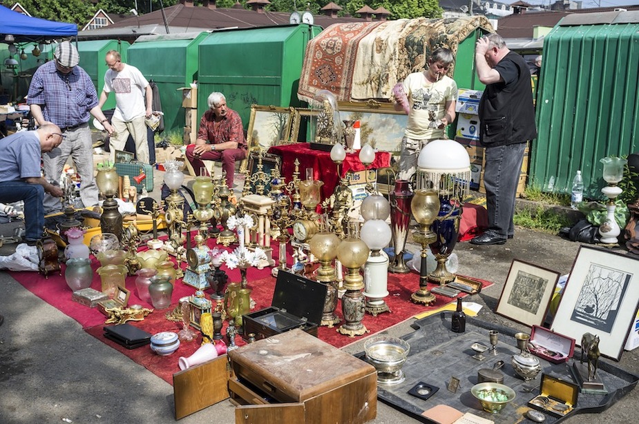 Hala Targowa Sunday Fea Market, Krakow, Poland