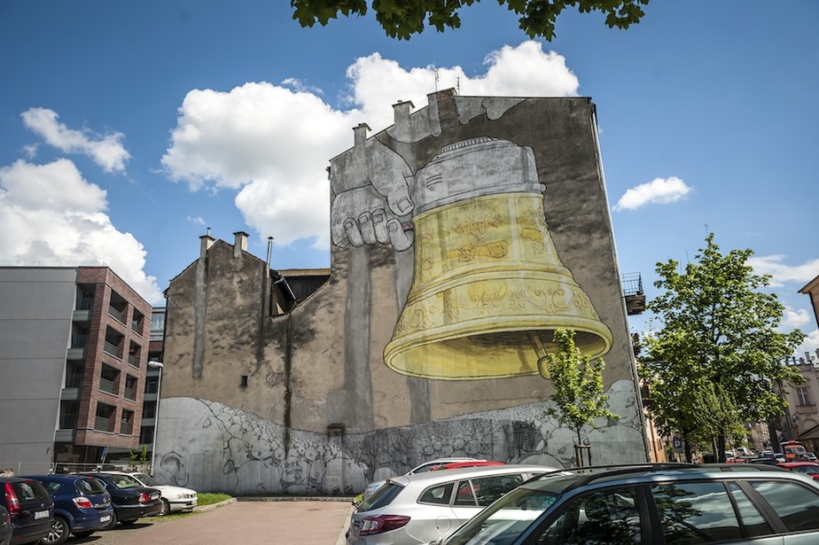 Urban Art: Ding Dong Dumb by Blu in Krakow, Poland