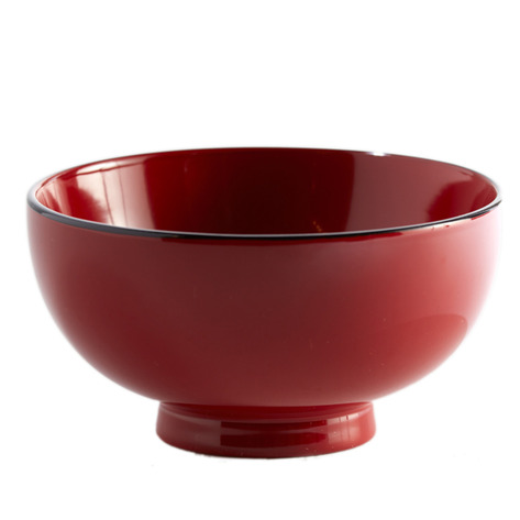 Nanao Red Lacquer Bowl from Wajima, Japan