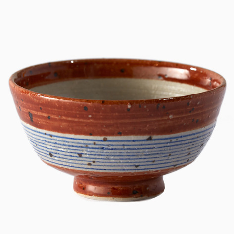 Modern Blue Earth Striped Bowl